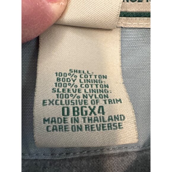 L.L. Bean Womens XL Reg Barn Utility Canvas Jacket W/ Corduroy Trim Pockets Ligh - Picture 6 of 13